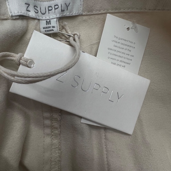 Z-Supply Cargo Pants Women M Beige Drawstring Pockets Soft Comfy Jogger Style - Picture 5 of 10